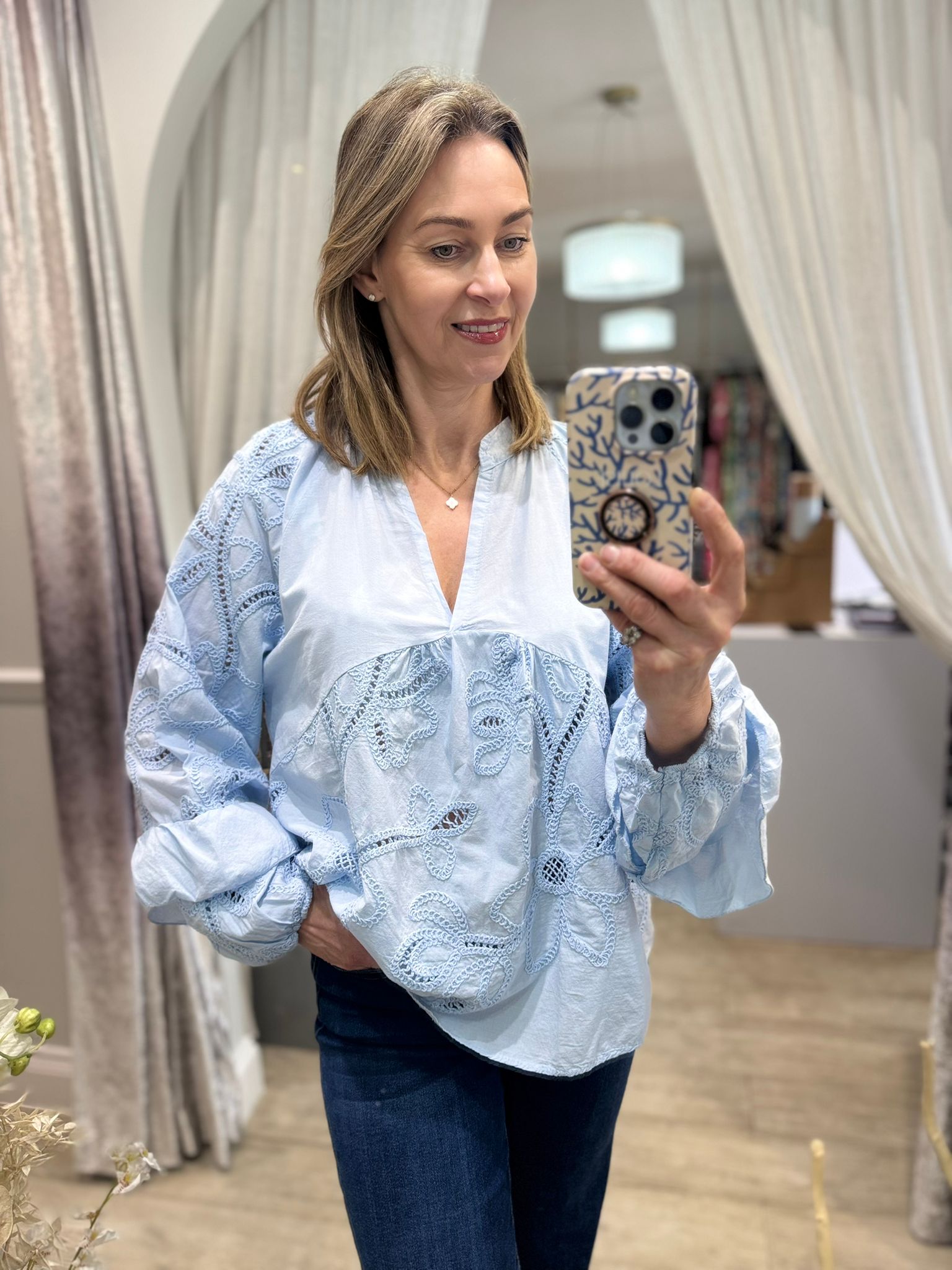 White Hanger Broderie Anglaise Top