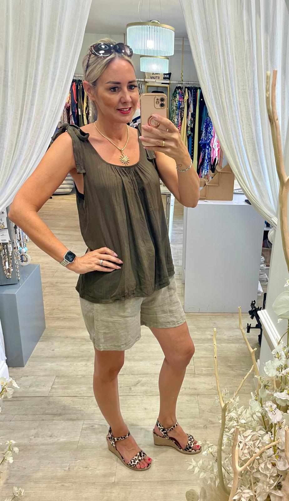 Dana Tie Shoulder Top