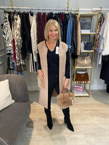 Faux Fur Pocket Waistcoat