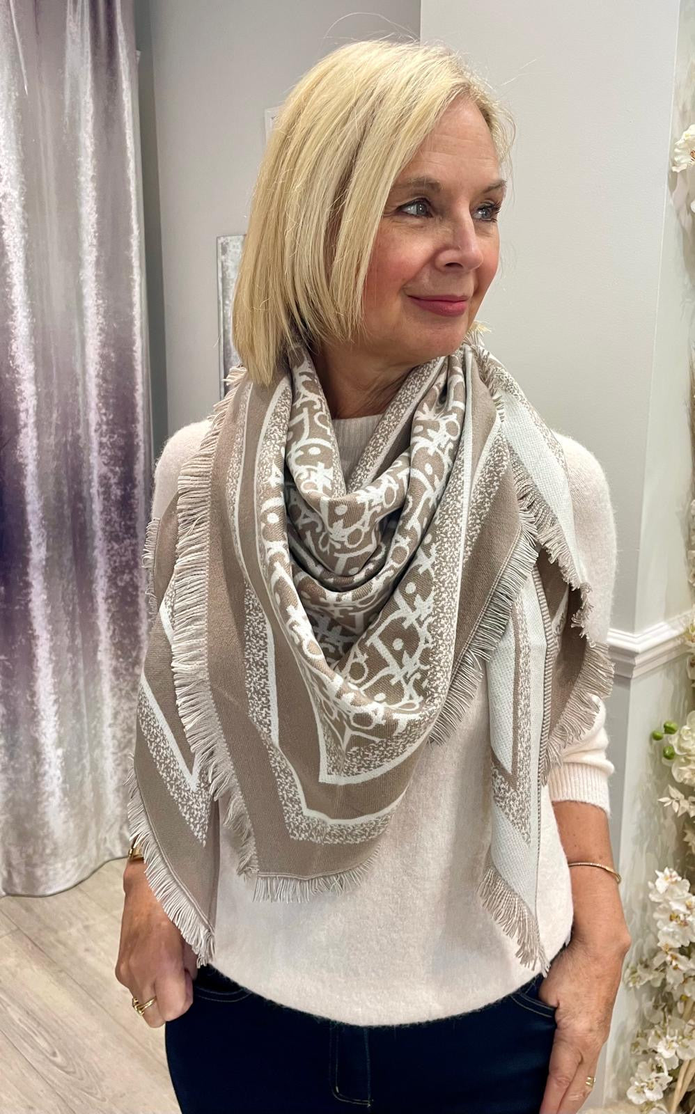 Reversible Triangle Logo Scarf