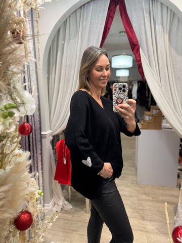 Glitter Heart Jumper