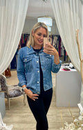 Crystal Embellished Denim Jacket