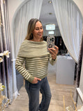 Stripy Bardot Jumper
