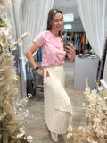 Wrap Around Pleated Skirt