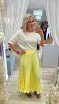 Pleated Satin Summer Skirt
